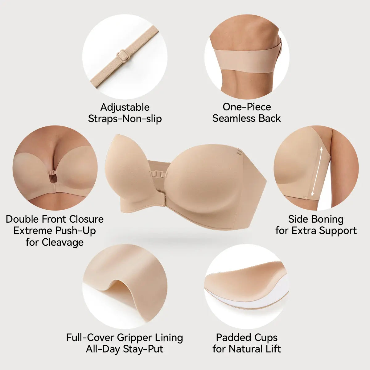 Perfected Seamless Full-Support Push-Up Bra